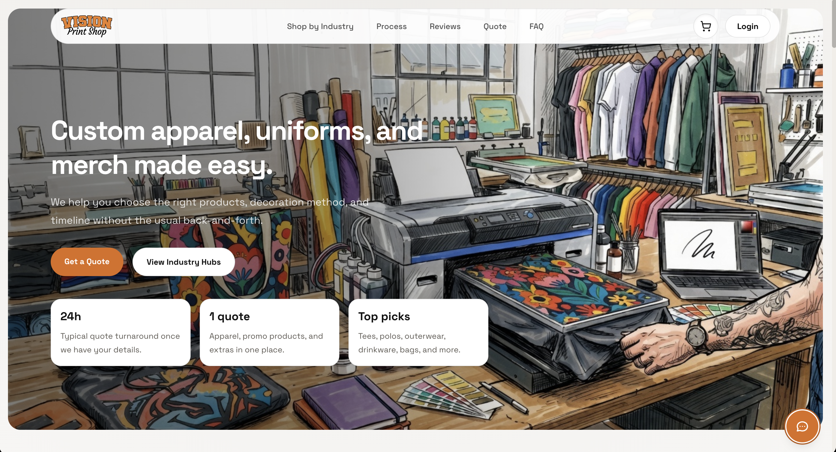 Vision Print Shop project preview